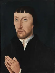 Ritratto di un uomo con le mani giunte